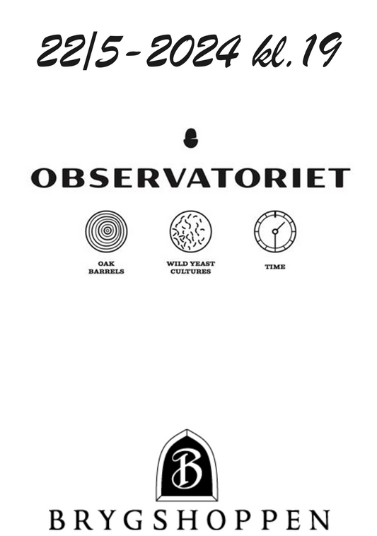 Ølsmagning med Observatoriet 22/5-2024 kl. 19