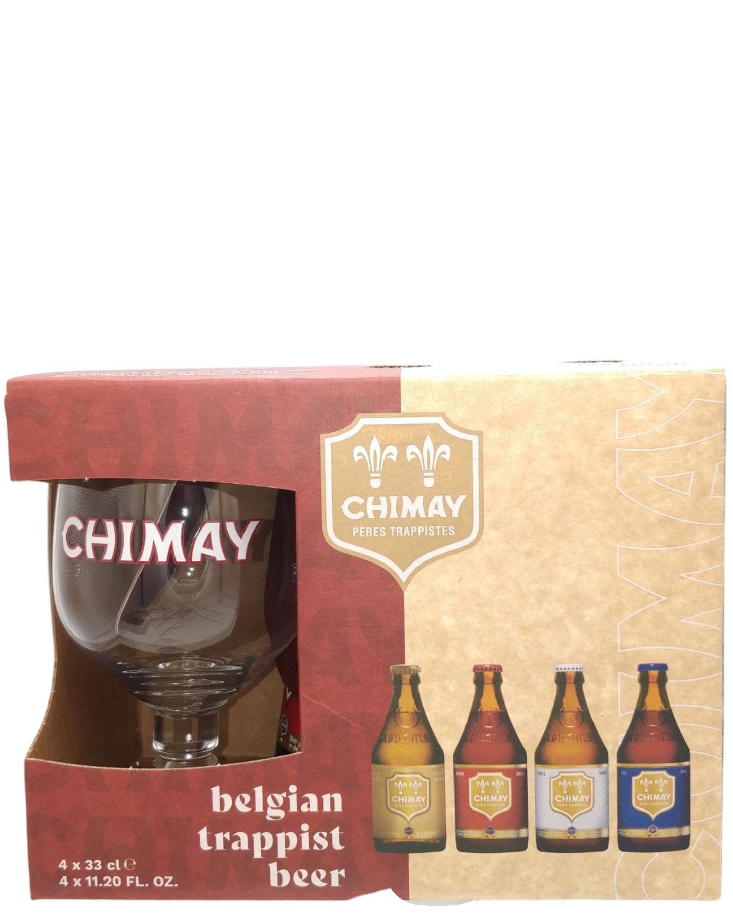 Chimay Gaveæske 4x33cl + Glas