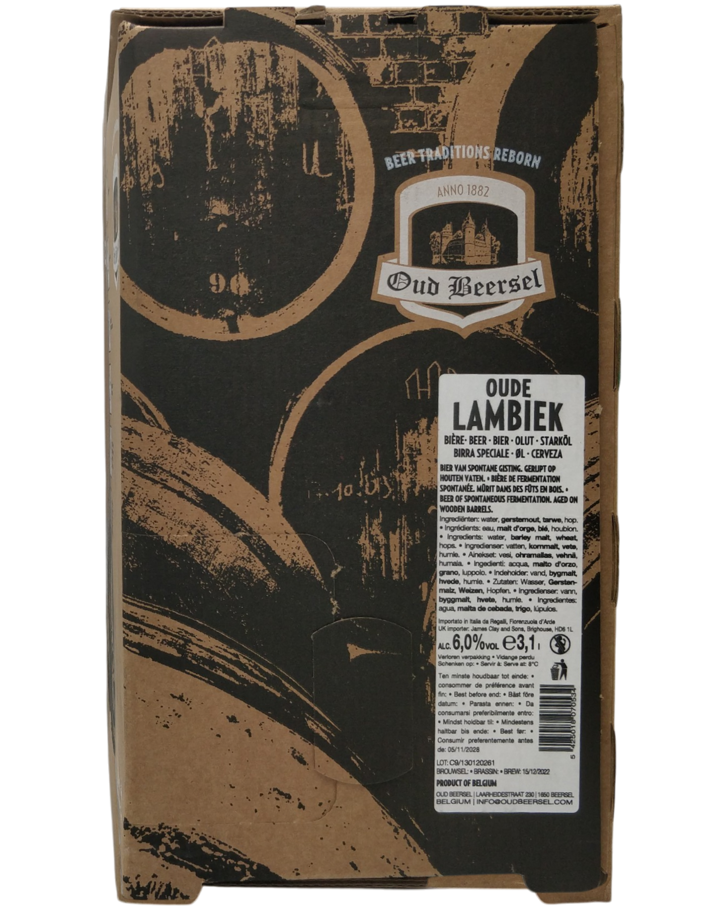 Oud Beersel Beer Box Lambik 3,1L 6%