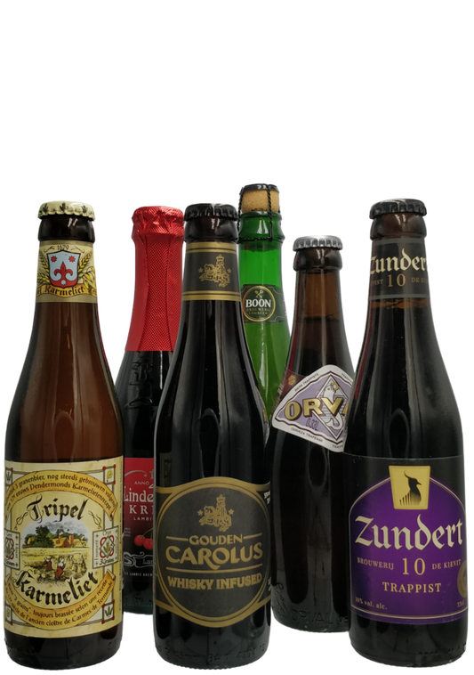 Belgisk smagekasse med 6 forskellige øl