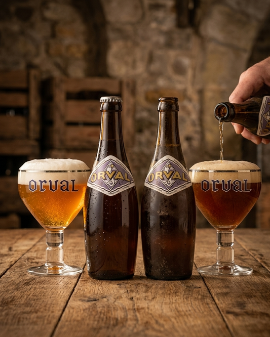 Orval Trappist – Vertikalkasse / Alderssammenligning (2016 vs. 2026)